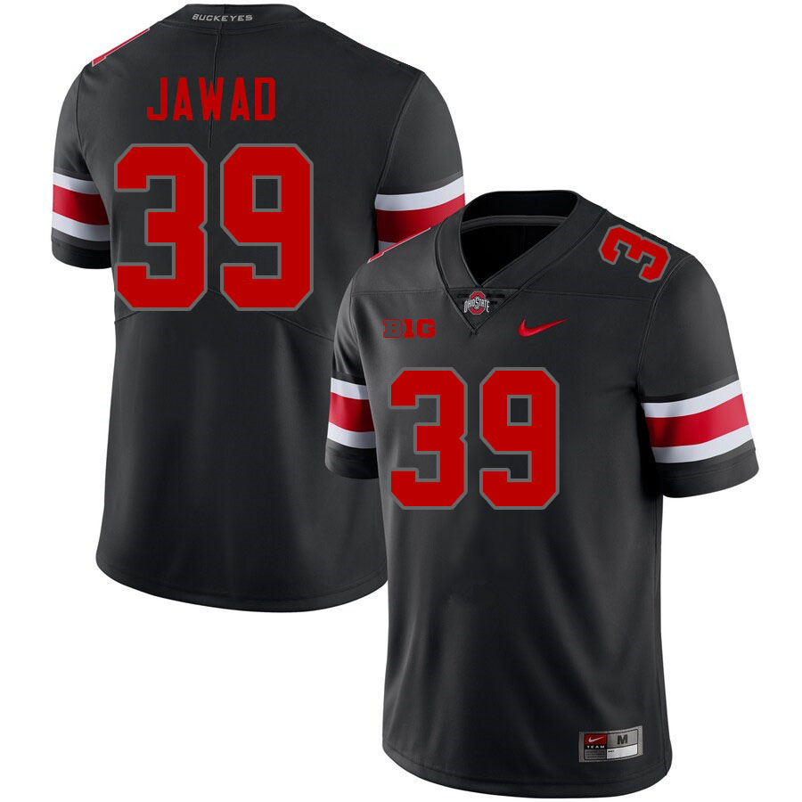 Ohio State Buckeyes Hadi Jawad Men's's #39 Authentic Blackout College Football Jersey 2404NTXH0